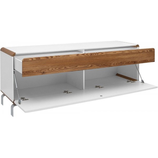Livia TV-bänk B150 cm - Vit/Trä Livia TV-bänk B150 cm - Vit/Trä