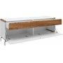 Livia mediabnk B150 cm - Vit/Tr