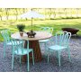Matgrupp Salt teak: Teakbord runt 120 cm inklusive 4 st Bally stolar
