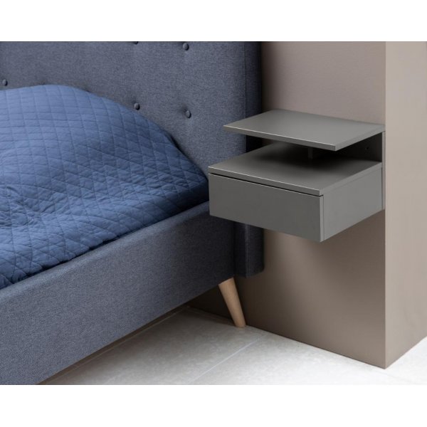 Ashlan vägghängt sängbord 35 x 32 cm - Grå Ashlan vägghängt sängbord 35 x 32 cm - Grå