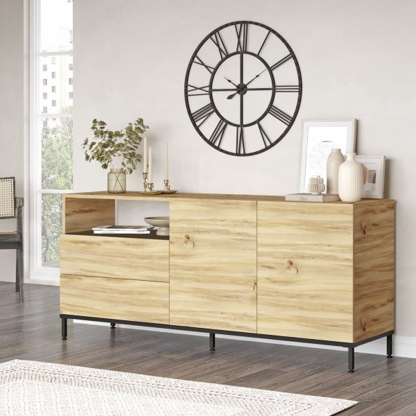 Luvio dressoir 32 - Eiken/zwart Luvio dressoir 32 - Eiken/zwart