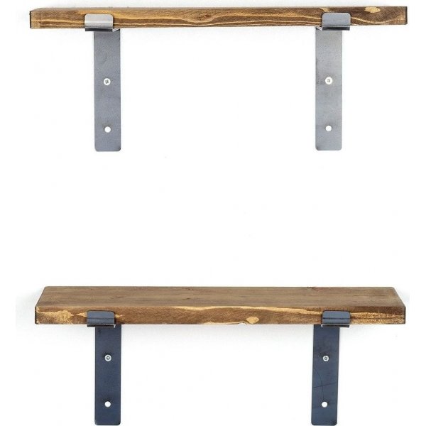 Lamba wandplank 5 - Zwart/walnoot Lamba wandplank 5 - Zwart/walnoot