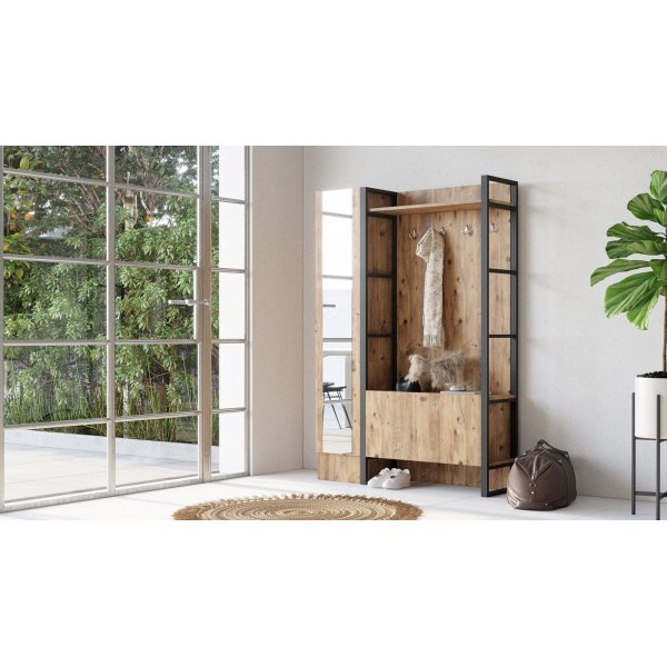 Metal hallmöbel 16 - Furu Metal hallmöbel 16 - Furu