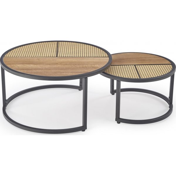 Garmina soffbord Ø50 cm - Beige/svart Garmina soffbord Ø50 cm - Beige/svart