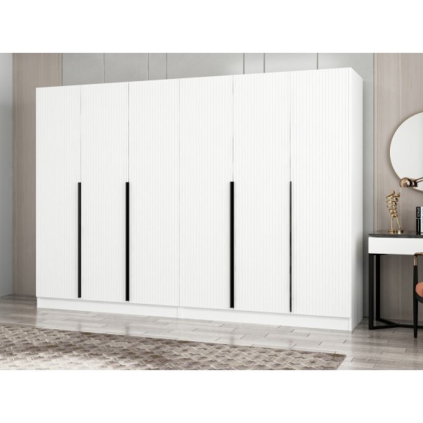 Cikani kledingkast 270x52x210 cm, variant B - Wit Cikani kledingkast 270x52x210 cm, variant B - Wit