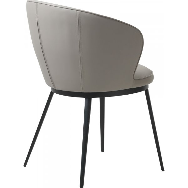 Fauteuil Billy en PU gris clair Fauteuil Billy en PU gris clair