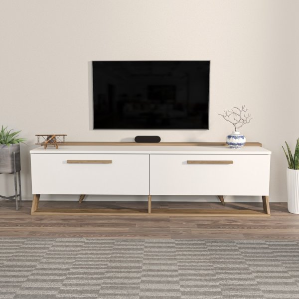 Astryd mediabank - Wit/walnoot Astryd mediabank - Wit/walnoot