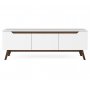 Modern mediabnk valnt vit 180 cm