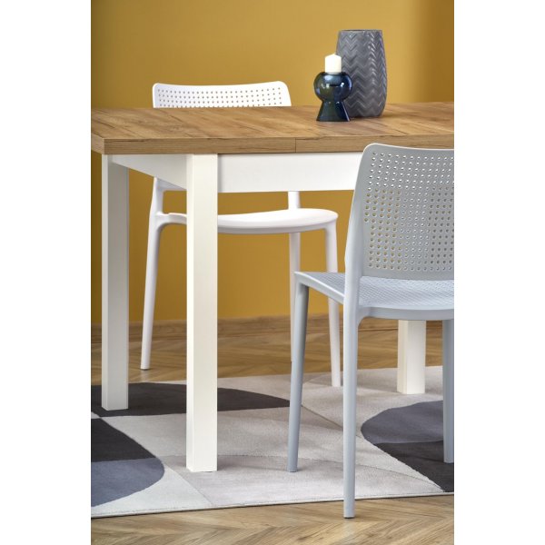 Table à manger Callahan 90-125 x 90 cm - Chêne artisanal/blanc Table à manger Callahan 90-125 x 90 cm - Chêne artisanal/blanc