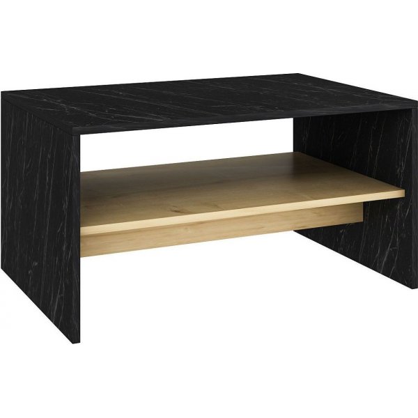 Table basse Apollon 90 x 45 cm - Marbre noir/saphir/chêne Table basse Apollon 90 x 45 cm - Marbre noir/saphir/chêne