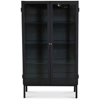 Cliff vitrinskåp i plåt (highboard) - Svart / Klarglas Cliff vitrinskåp i plåt (highboard) - Svart / Klarglas