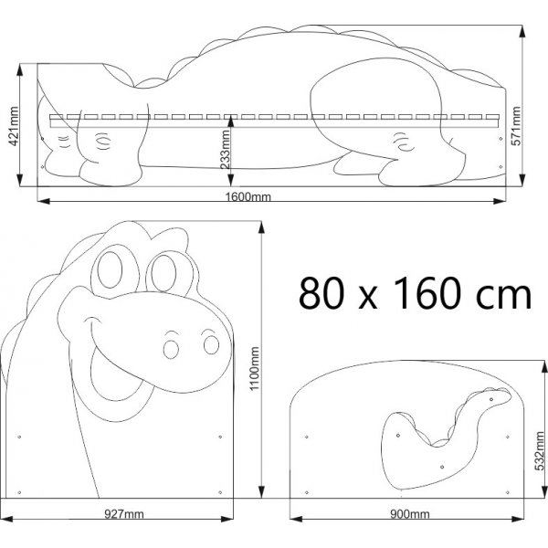 Dino barnsäng - Valfri storlek! Dino barnsäng - Valfri storlek!