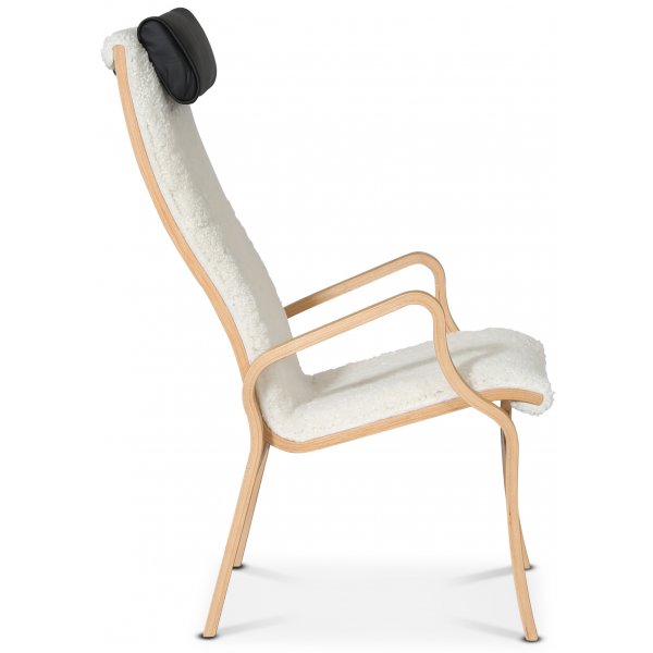 Lammet fåtölj i fårskinn scandinavian moonlight - Oljad ek Lammet fåtölj i fårskinn scandinavian moonlight - Oljad ek