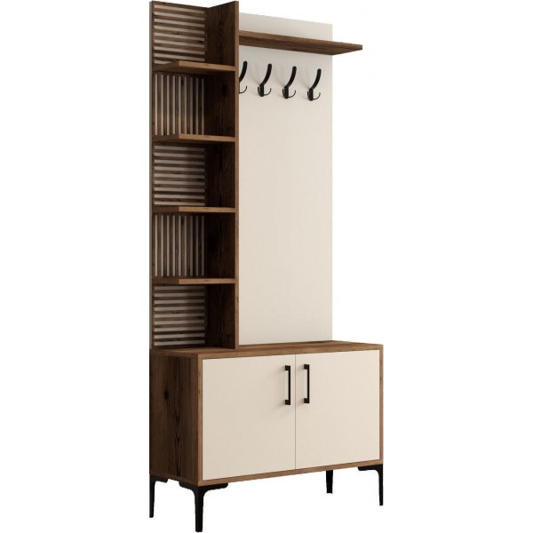 Viyana hallmöbel 90 cm - Valnöt/cream Viyana hallmöbel 90 cm - Valnöt/cream