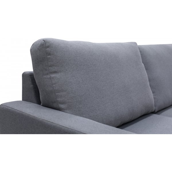 Nova grå U-soffa med metallben - 320 cm Nova grå U-soffa med metallben - 320 cm