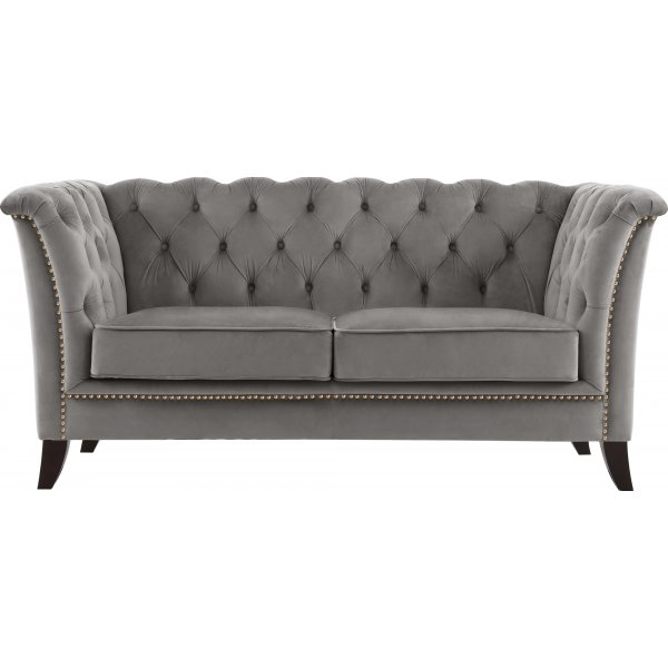 Soffa chesterfield 2-sits gr - Henry + Textilskydd fr mbler