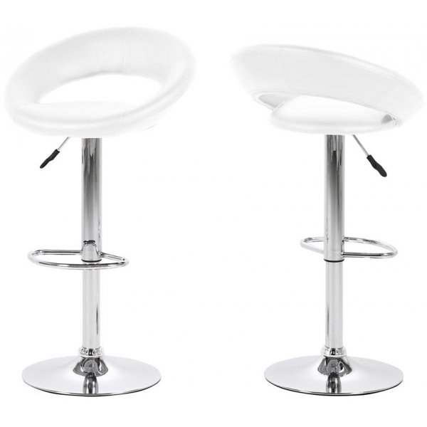 Plump barstol - Vit PU Plump barstol - Vit PU