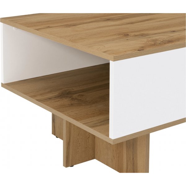 Table basse Zele 120 x 60 cm - Chêne/blanc Table basse Zele 120 x 60 cm - Chêne/blanc