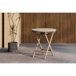 Cafebord Kenya �70 cm - whitewash teak