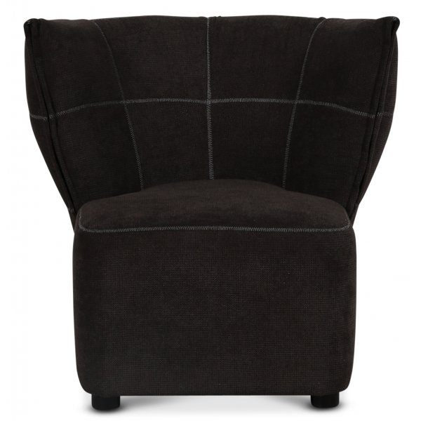 Mullsjö fåtölj i mörkbrunt tyg + Fläckborttagare för möbler Mullsjö fåtölj i mörkbrunt tyg + Fläckborttagare för möbler