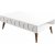 Table basse Lyon 105 x 60 cm - Blanc/noyer