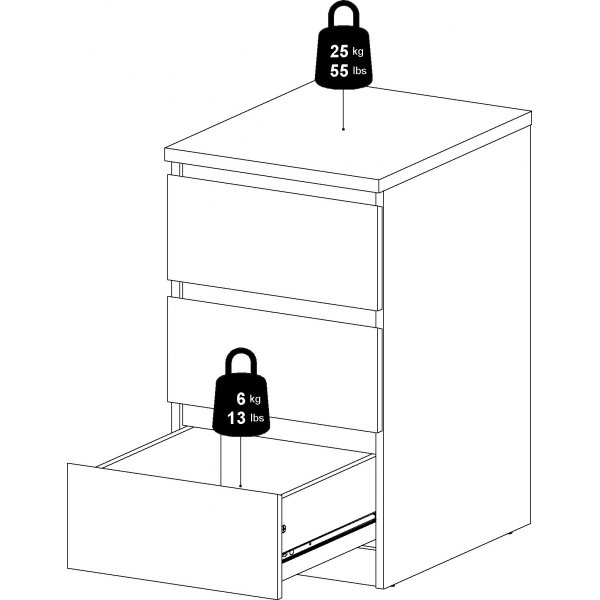 Smalle ladekast met 3 lades 70 cm hoog en 40,5 cm breed Smalle ladekast met 3 lades 70 cm hoog en 40,5 cm breed