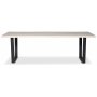 Bretagne matbord 240 cm - Whitewash/svart