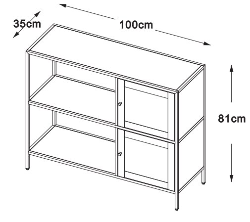 Buffet Billy en métal noir Buffet Billy en métal noir
