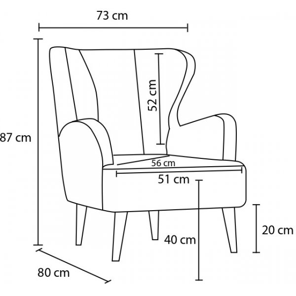 Fauteuil Karina - Marron/cuivre Fauteuil Karina - Marron/cuivre