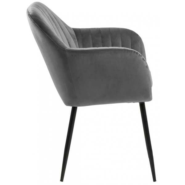 Emilia karmstol - Mörkgrå/svart Emilia karmstol - Mörkgrå/svart