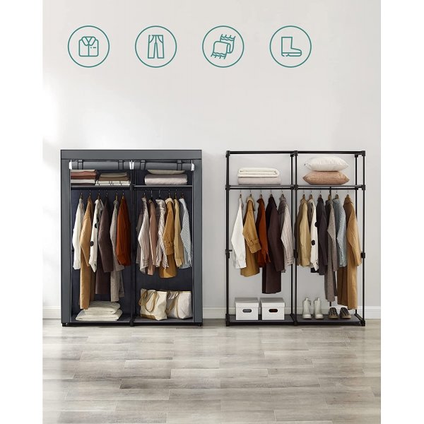 Armoire Joshua 140 x 174 cm - Gris Armoire Joshua 140 x 174 cm - Gris