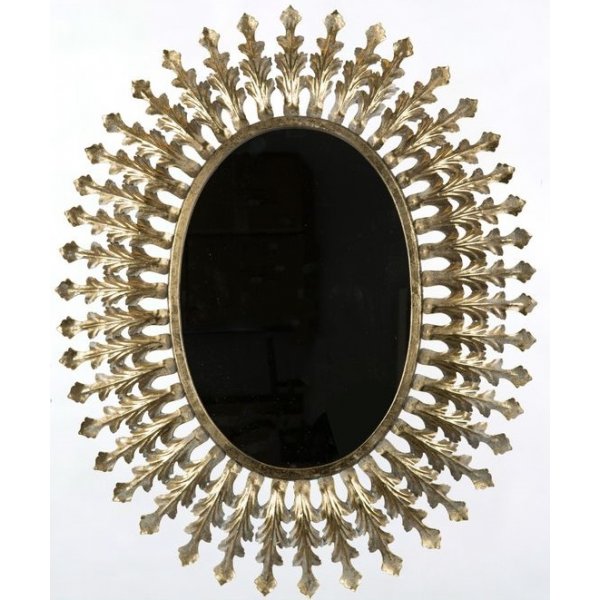 Spegel Jasmin Oval 70x85 cm - Old Gold