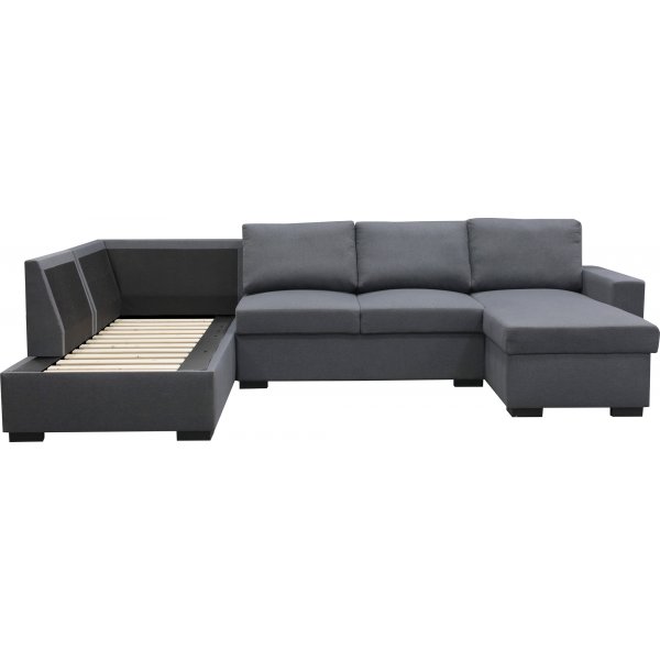 Canap canap en U 309 cm tissu gris fonc - Solna + Nettoyage textile pour meubles