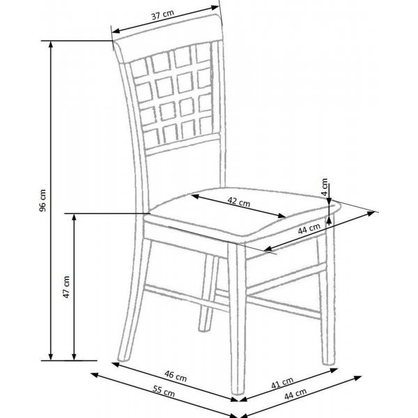 Chaise de salle  manger Libby 3 - Beige/noyer fonc