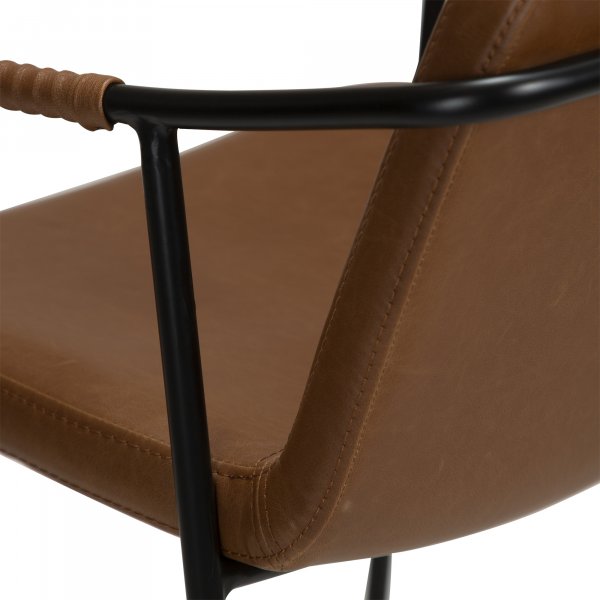 Tabouret de bar Boto - PU marron clair