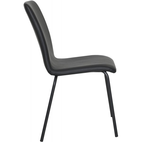 Chaise Isak - Cuir artificiel noir Chaise Isak - Cuir artificiel noir