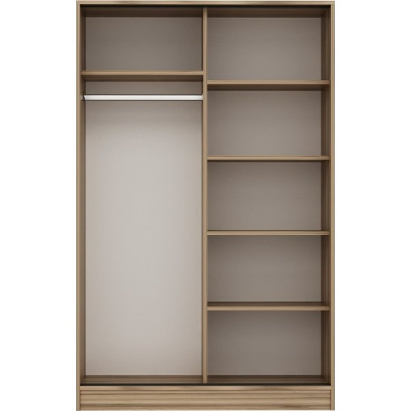 Kapusta kledingkast 120 cm - Antraciet/eiken Kapusta kledingkast 120 cm - Antraciet/eiken