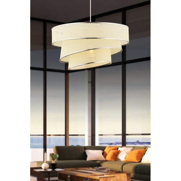 Couper taklampa - Vit/silver