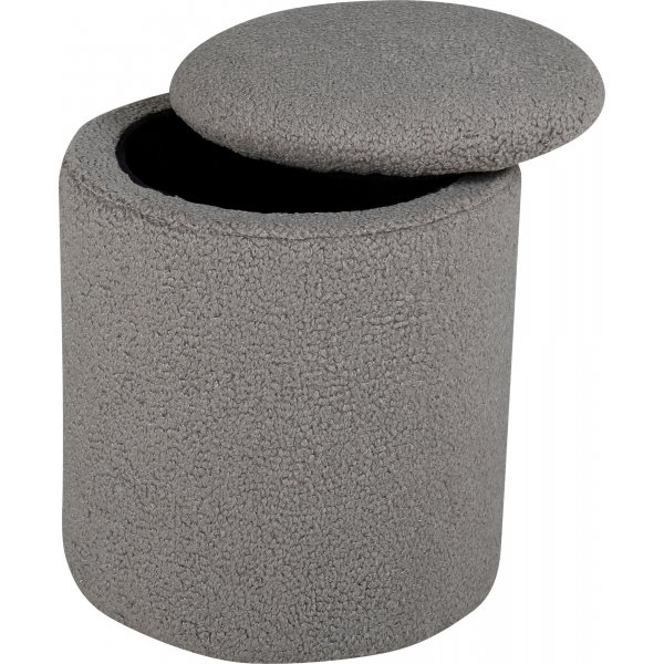 Pouf Lotten - Teddy gris beige Pouf Lotten - Teddy gris beige