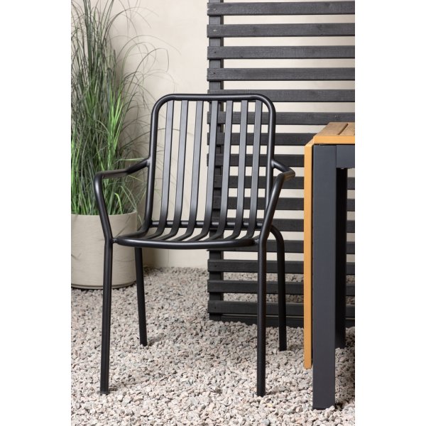 Diego utematgrupp med 2 st Peking stolar - Svart/Brun