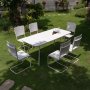 Holmsund matgrupp; bord 180x80 cm med 6 st stolar - vit