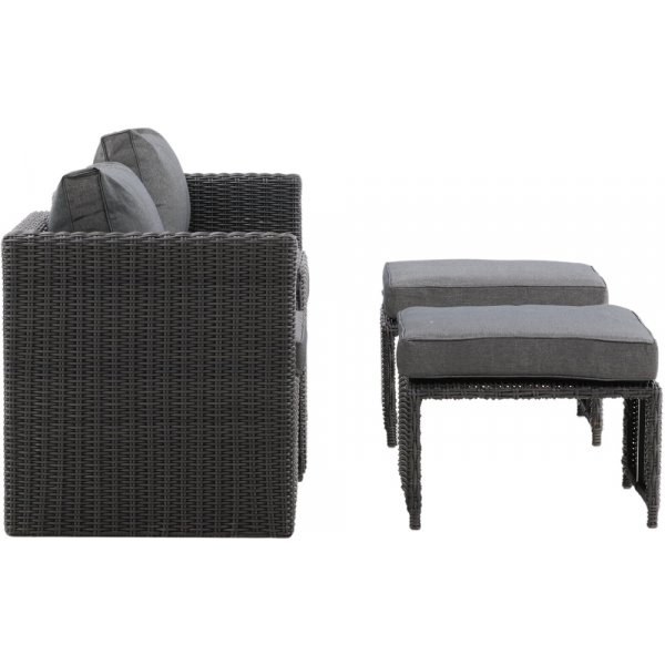 Quad loungegrupp - Svart