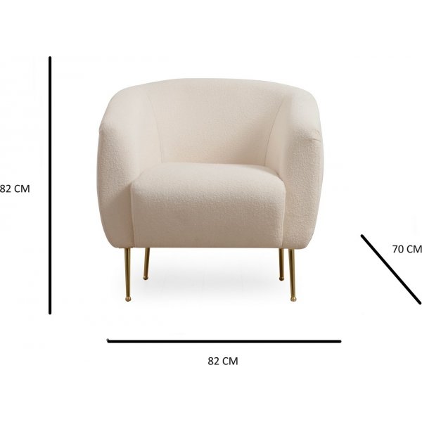 Fauteuil Eses - Crème Fauteuil Eses - Crème