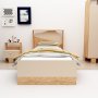 Sneker eenpersoonsbed 190 x 90 cm - Grenen/beige