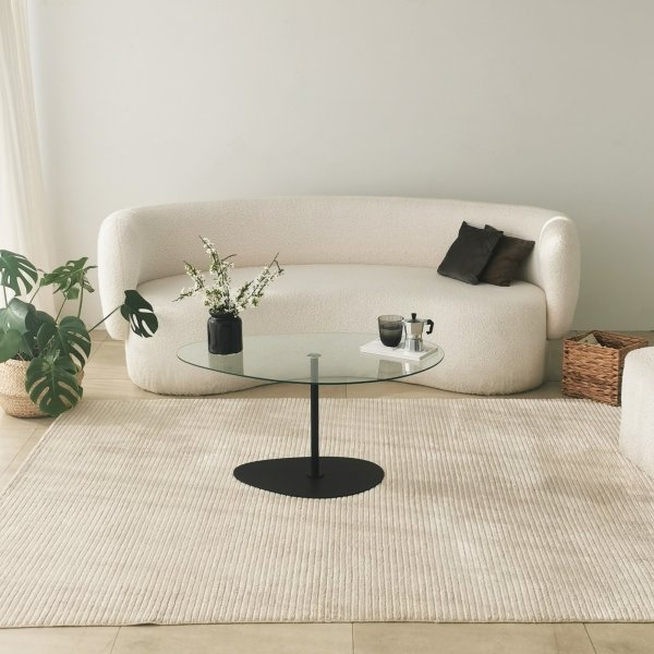 Table basse Porto 90 x 60 cm - Noir