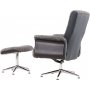 Hagn reclinerftlj med fotpall - Gr + Flckborttagare fr mbler