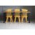 Groupe de salle  manger Dalsland: Table  manger en noir/chne avec 6 chaises jaunes