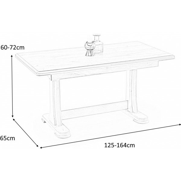 Table basse lot d'appoint 125-164 cm - Noyer fonc