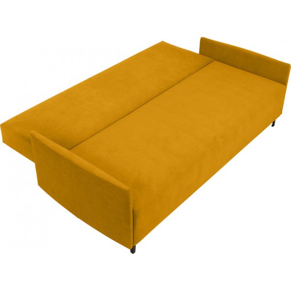 Logan 3-sits bäddsoffa - Gul Logan 3-sits bäddsoffa - Gul