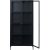 Toddy zwart metalen kast met glazen deuren H190 cm